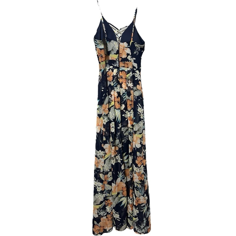 Miss Avenue Blue Tropical Romper Dress Size S - Picture 3 of 11